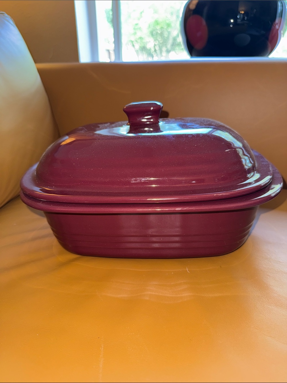 Pampered Chef Plum Glazed Covered Stoneware Casserole